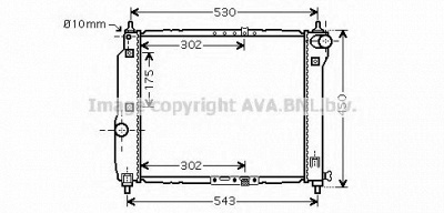 AVA QUALITY COOLING dw2066 -  Радиатор, охлаждение двигателя